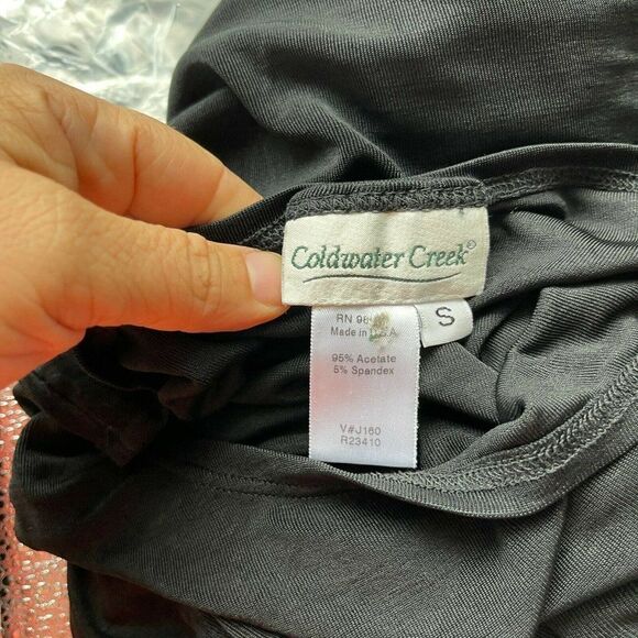 Coldwater Creek Stretch Knit Midi Dress Black S Small - Picture 6 of 6